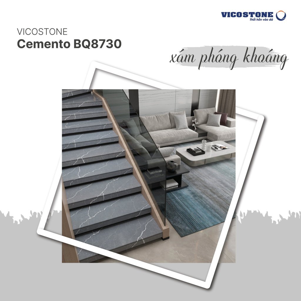 Đá ốp cầu thang vicostone ninh bình